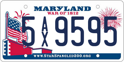 MD license plate 5AX9595