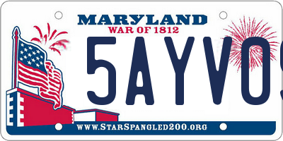 MD license plate 5AYV09