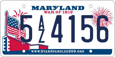 MD license plate 5AZ4156