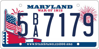 MD license plate 5BA7179