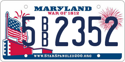 MD license plate 5BB2352