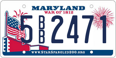MD license plate 5BB2471