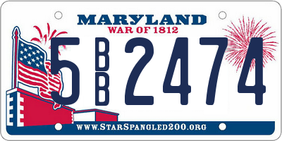 MD license plate 5BB2474