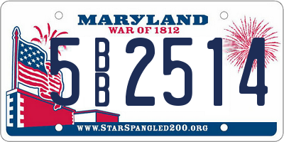 MD license plate 5BB2514
