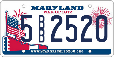 MD license plate 5BB2520