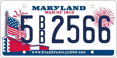 MD license plate 5BB2566
