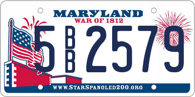 MD license plate 5BB2579