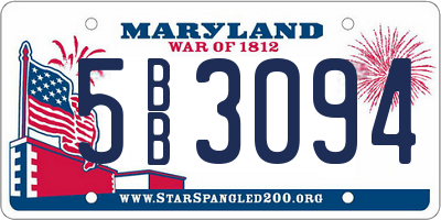 MD license plate 5BB3094