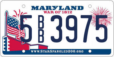 MD license plate 5BB3975