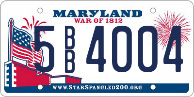 MD license plate 5BB4004