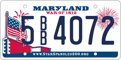 MD license plate 5BB4072