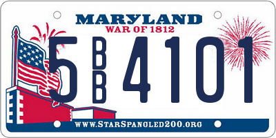 MD license plate 5BB4101