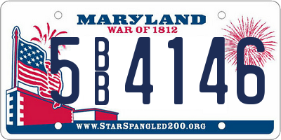 MD license plate 5BB4146