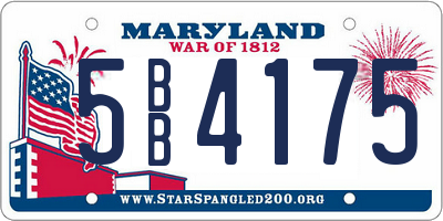MD license plate 5BB4175