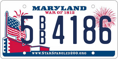 MD license plate 5BB4186