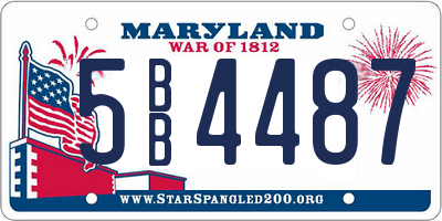 MD license plate 5BB4487