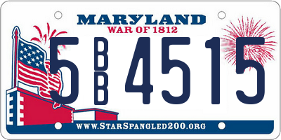 MD license plate 5BB4515