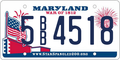 MD license plate 5BB4518