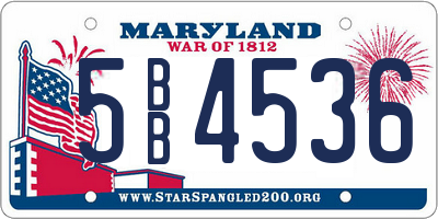 MD license plate 5BB4536