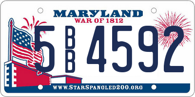 MD license plate 5BB4592