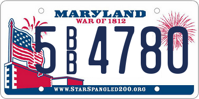 MD license plate 5BB4780