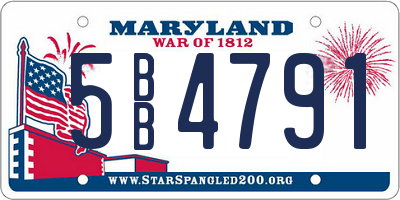 MD license plate 5BB4791