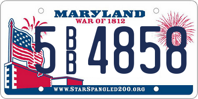 MD license plate 5BB4858