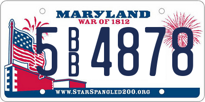 MD license plate 5BB4878