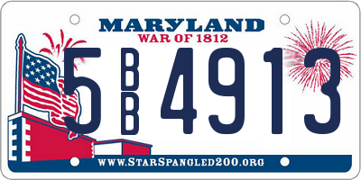 MD license plate 5BB4913