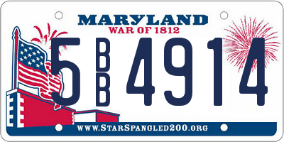 MD license plate 5BB4914