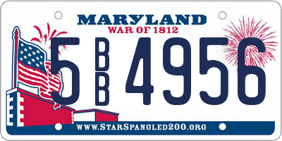 MD license plate 5BB4956
