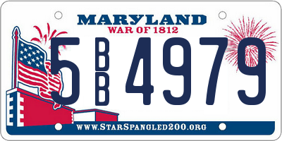 MD license plate 5BB4979