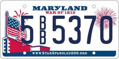 MD license plate 5BB5370