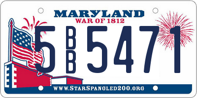 MD license plate 5BB5471