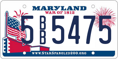 MD license plate 5BB5475