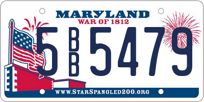 MD license plate 5BB5479