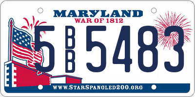 MD license plate 5BB5483
