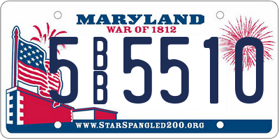 MD license plate 5BB5510