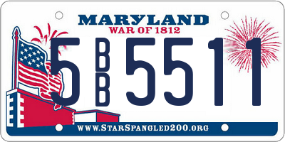 MD license plate 5BB5511