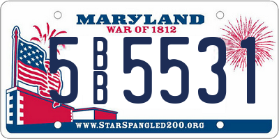 MD license plate 5BB5531
