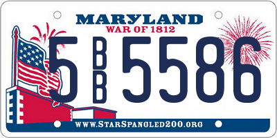 MD license plate 5BB5586