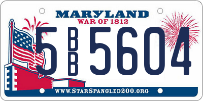 MD license plate 5BB5604