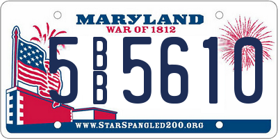 MD license plate 5BB5610