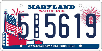 MD license plate 5BB5619