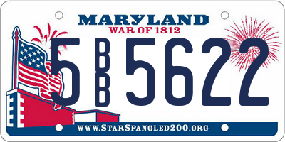 MD license plate 5BB5622