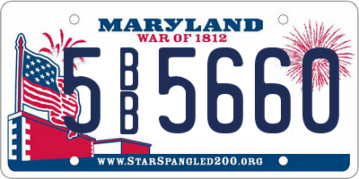 MD license plate 5BB5660