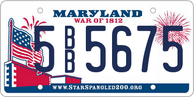 MD license plate 5BB5675