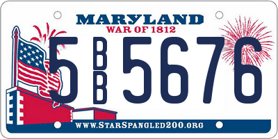 MD license plate 5BB5676