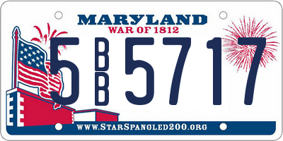 MD license plate 5BB5717