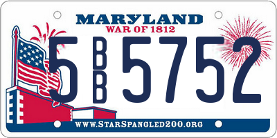 MD license plate 5BB5752